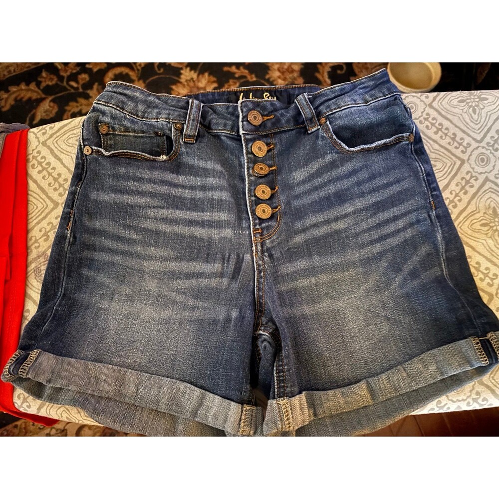 Indigo Rein Size 11 Women’s Juniors Denim Shorts Button Fly 26x4